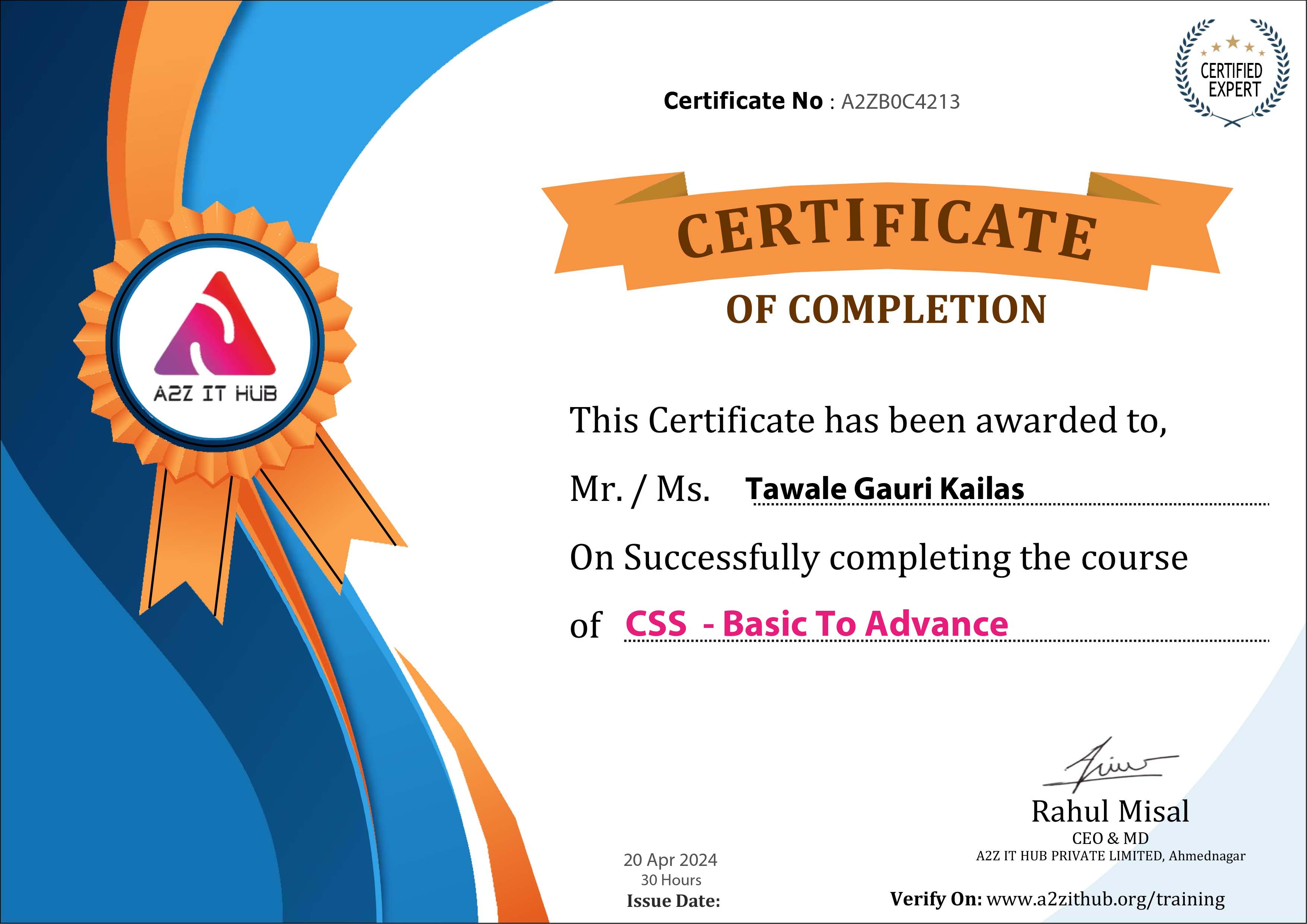CSS Certificate